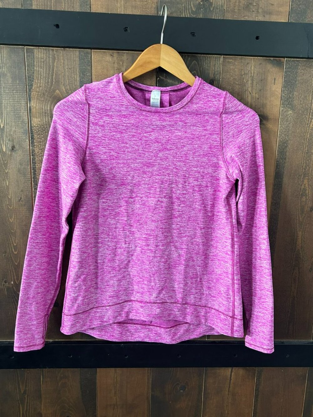 Ivivva by Lululemon Long Sleeve Active Top in Heathered Pink Girls Size 14